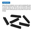 thumbnail image 4 of Unique Bargains 25pcs SD Port Duct Covers Caps Silicone Plug Protector for Laptop Camera Female SD Plug, Black, 4 of 7