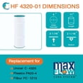 thumbnail image 4 of Hurricane HF4320 Replacement Spa Filter Cartridge for PA20-4 and Unicel C-4320, 4 Pack, 4 of 11