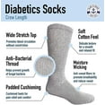thumbnail image 2 of SOCKS'NBULK Men and Women Value Pack of Ring Spun Cotton Crew Diabetic, Nephropathy Socks, 2 of 5
