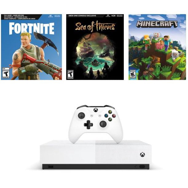 Console Xbox One S 1TB All - Digital Edition - Minecraft, Sea of