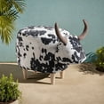 thumbnail image 6 of Animal Ottoman,Black and White Cow-Shaped Footstool,Modern Accent Stool Home Decor for Living Room, Bedroom, Porch, Garden, Backyard, Balcony, 6 of 10