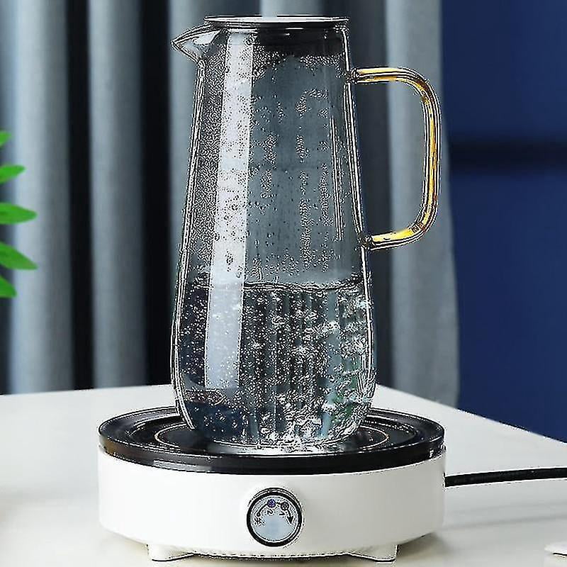 1600ml Nordic Style Heat Resistant Glass Kettle Juice Coffee Milk Jug Filter With Lid