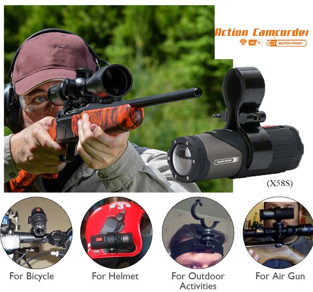 4K 16M Action Camera Outdoor 10M Waterproof Sport Cam Anti Shake Car HD DV DVR Camcorder Wide Angle Video Recorder Support WiFi APP Remote View Control for Motorcycle Bike Helmet
