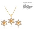 thumbnail image 7 of Xinyolin 1 Set Ear Studs Glitter Antiallergic Elegant Temperament Snowflake Shape Rhinestone Earrings Necklace Jewelry Accessory, 7 of 7