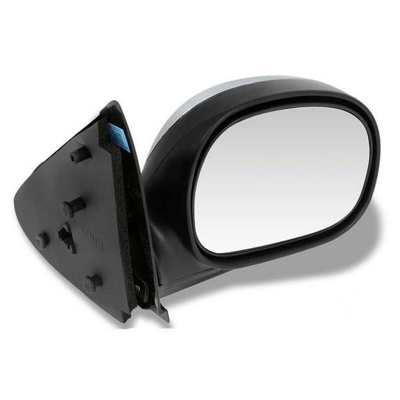 For Ford F-150/F-250 1997 98 99 00 01 2002 Door Mirror Passenger Side | Manual | Chrome | Replacement For F85Z17682BAA, F7TZ17D742AB | FO1321188