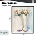 thumbnail image 4 of Stupell Industries Contemporary Floral White Cowgirl Boots Black Framed Giclee Art, 11 x 14, by The Prints Vibe, 4 of 8