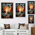 thumbnail image 4 of Designart "Impressionistic Space Journey I" Rocketship Floater Framed Canvas Wall Art, 4 of 5