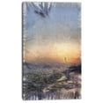 thumbnail image 2 of Colorful Dawn over Sea Watercolor - Landscape Canvas Wall Art, 2 of 3
