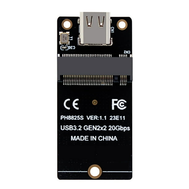 WDOplteas Placa Conversión M.2 A Tipo C Placa Adaptadora NVME 2000 MB/s para SSD 2230/42/60/80