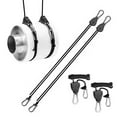 thumbnail image 3 of 4pcs Pulley Ratchets Heavy Duty Rope Clip Hanger Adjustable Lifting Pulley Lanyard Hanger Kayak And Canoe Boat Bow Rope Lock Tie Down Strap, 3 of 7