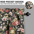thumbnail image 5 of Pioneer Kitchen Curtains and Valance Set 24 Inch Tier Floral Collection Curtains Small Drapes for Cafe Living Room Bathroom Farmhouse 3 Pieces Set Rod Pocket, 5 of 6