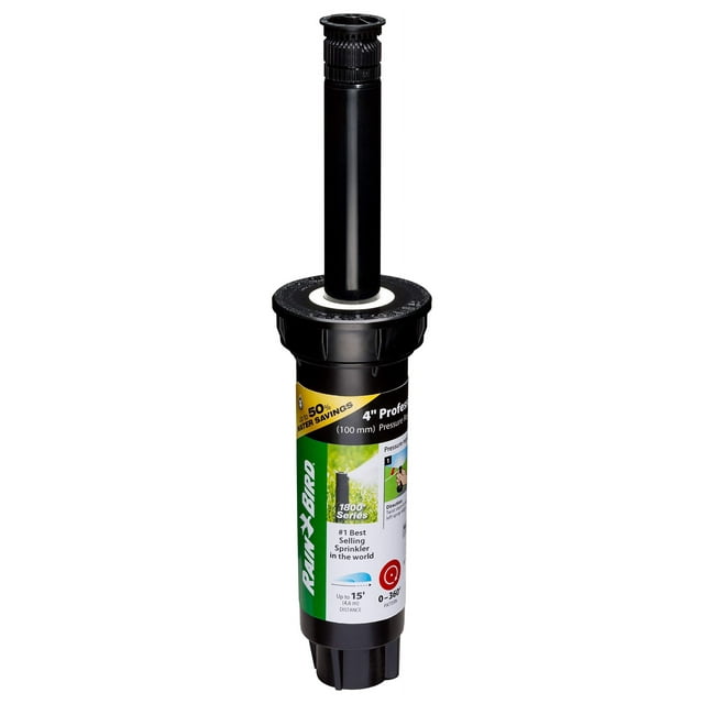 Aspersor desplegable Rain Bird 1804HV15PR de 12 a 15 pies, alcance 10 cm