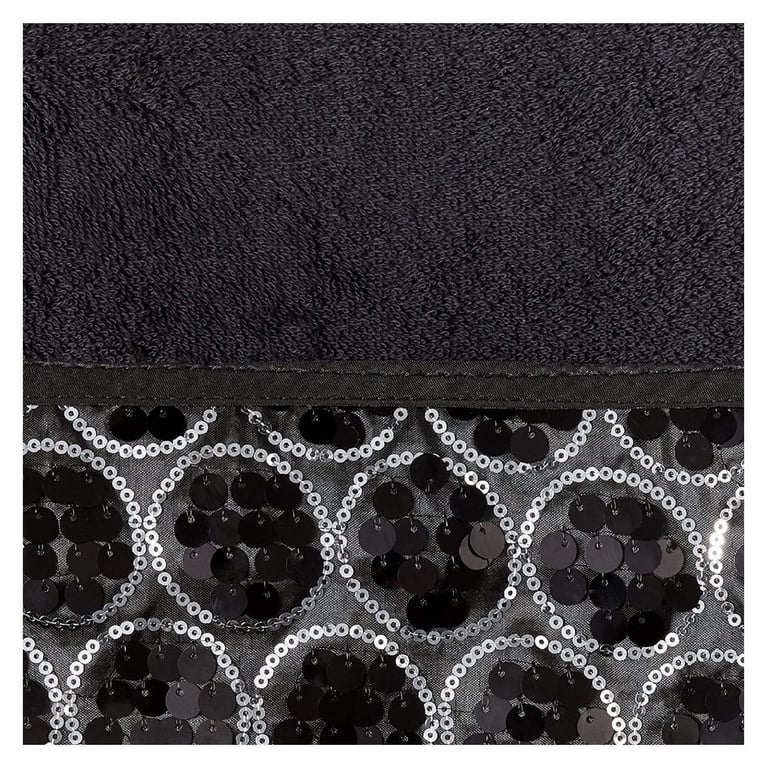 Sinatra Black Bath Accessories 3 Piece Towel Set Bath Towel  Sinatra Black Bath Accessories 3 Piece Towel Set Bath Towel Set (Bath Towel, main image 0