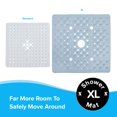 SlipX Solutions 27 x 27 Extra Large Square Shower Mat in Gray
