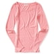 thumbnail image 1 of Camiseta bÃ¡sica Aeropostale de Manga larga jaspeada para mujer naranja mediana, 1 of 2