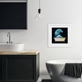 thumbnail image 3 of Stupell Industries Eclectic Bathtub with Kanagawa Wave White Framed Print Under Glass, 13 x 13, by Tobe Fonseca, 3 of 8