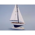thumbnail image 2 of Handcrafted Model Ships PS-Blue-whitesails Pacific Sailor Blue 17 in. - White Sails Decorative Sail Boat, 2 of 2