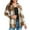 Yellow, variant on IROINNID Women's Short Shacket Jacket Turndown Lapel Plaid Long Sleeve Plaid Coat Shirt Hoodless Casual Outwear, Wine