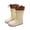 Beige, variant on Xfvqtps Kids Rain Boots with Adjustable Drawstring Waterproof Rainboots Non-Slip Thick Sole Rubber Boots for Boys Girls Outdoor Play