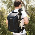 thumbnail image 5 of Digital SLR Camera Backpack (Blue) w/ Padded Custom Dividers , Tripod Holder , Laptop Compartment , Rain Cover and Accessory Storage by USA Gear for for Nikon , Canon , Sony , Pentax and Many More, 5 of 9