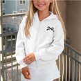 thumbnail image 6 of fatyb Zip up Hoodies for Girls Long Sleeve Hooded Jacket Kids Cute Bow Print Sweatshirt with Pockets, 6 of 7