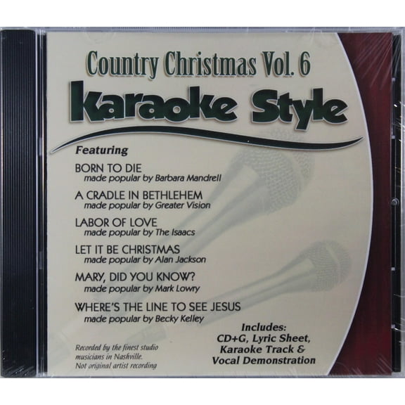 Country Christmas Volume 6 Daywind Christian Karaoke Style NEW CD G 6 Songs
