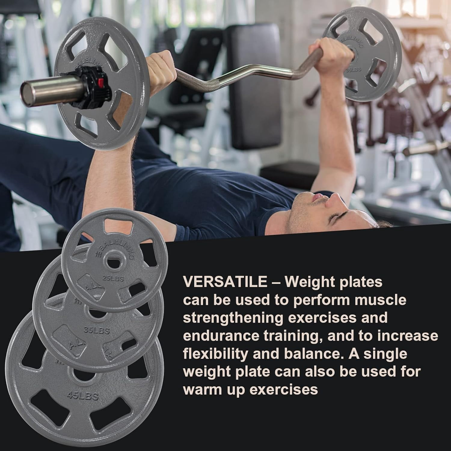 2-Inch Olympic Grip Plate Weight Plate for Strength Training, Weightlifting and Crossfit