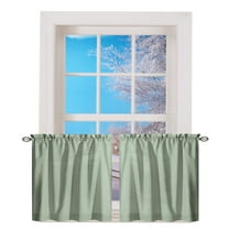 Stacey Window Curtain Tier Set with Rod Pocket Top - Classic Home Decor Staple for Any Room