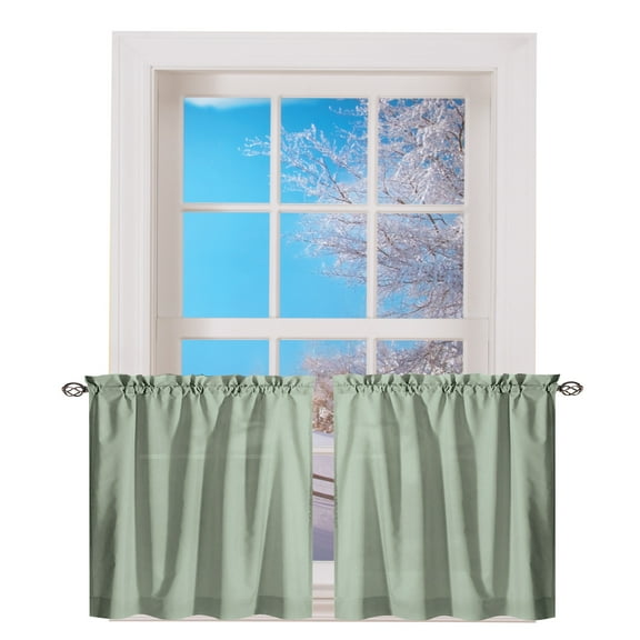 Stacey Window Curtain Tier Set with Rod Pocket Top - Classic Home Decor Staple for Any Room