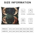 thumbnail image 5 of Orinice Moon Stars Flowers Graphic Decorative Cotton Linen Throw Pillow Cover 1PC 22x22in, 5 of 5