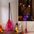 thumbnail image 3 of Halloween Lighted Witches Broom, 3‑Section Assemblable Mesh Broomstick with Colorful Lights, 14*6in, Festive Party Favor Ornament for Outdoor Festival Home Haunted House Halloween Decor, 3 of 8