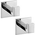 thumbnail image 1 of 2 ganchos para toallas autoadhesivos de acero inoxidable SUS304 para baño, con acabado cromado, gancho para batas, sin perforación (autoadhesivo, 2 unidades), 1 of 5
