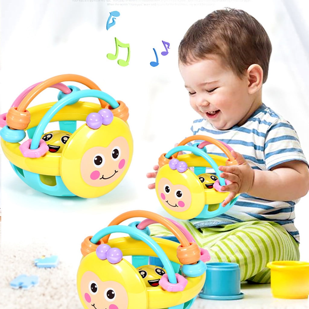 Lovely Hand Rattle Ball Toys Cute Baby Rattles Handbell Puzzle Educational Toys 