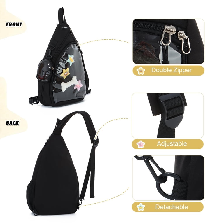 Cute Ita Bag for Men Women Kawaii Pin Display Backpack Fanny  display picture 1