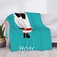 thumbnail image 3 of Balery Cute Santa Claus Manta de Franela con Dibujo, Lujo Ultra Suave y Cálido, Antipelusa y Resistente a las Arrugas para Cama, Sofá, Camping -60"x50", 3 of 6