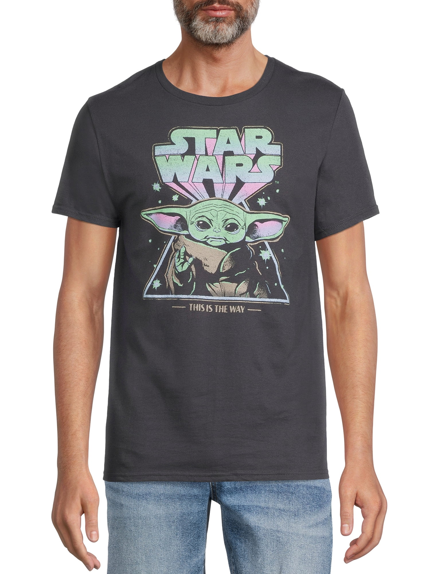 Star Wars Men's Grogu and Boba Fett Graphic Tees, 2-Pack