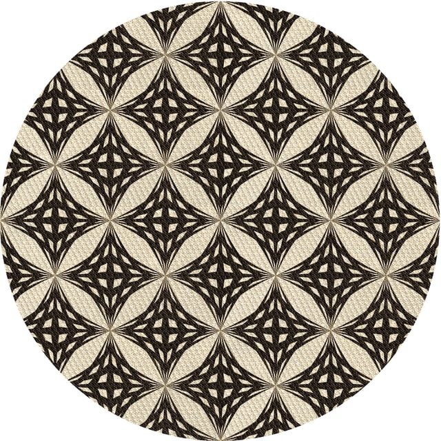 Ahgly Company Tapis d'Intérieur Lavables en Machine, Ronds, Transitionnels, de Couleur Gris Nuit, Ronds de 8'