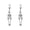 Silver-2, variant on 1 Pair Gothic Skull Dangle Skeleton Earrings for Women Halloween Jewelry Gifts, Skeleton Earrings for Halloween Outfits and Accessories