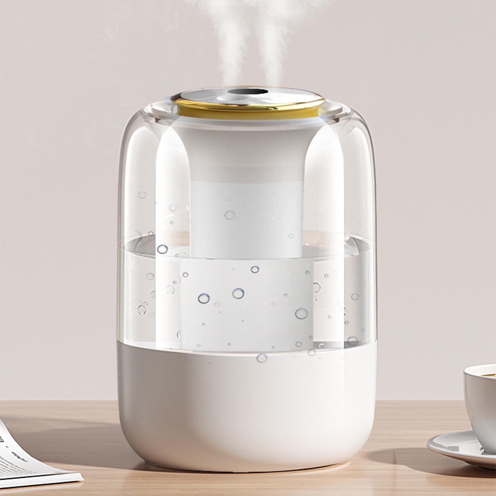 2L Cool Mist Humidifier USB, Large Capacity Quiet Bedroom Humidifier with Night Light Digital Display Timer, for Home Office Sleep Air Moisturizing