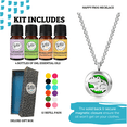 thumbnail image 2 of Wild Essentials Happy Frog Essential Oil Diffuser Necklace Gift Set Includes Aromatherapy Pendant, 24" Stainless Steel Chain, Refill Pads and 100% Pure Oils (Lavender, Lemongrass, Orange, Peppermint), 2 of 6