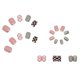 thumbnail image 2 of 24pcs Pink Checkerboard Nail Patch Sweet Style Removable Short Paragraph, 2 of 4