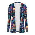 thumbnail image 4 of Womens Long Cardigan Sweaters Plus Size Christmas Graphic Open Front Shirts Trendy Long Sleeve Holiday Cardigans Loose Causal Tops Cute Outfits, 4 of 4