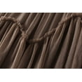 thumbnail image 3 of JMSUN Women’s Tulle Skirts Tulle Skirts for Women High Waist Layered Floral Print Brown Skirt Mesh A-Line Midi Skirt, 3 of 5