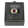thumbnail image 6 of Men's 14K Gold Plated .925 Sterling Silver Created Ruby and Created Sapphire Ring, 6 of 6