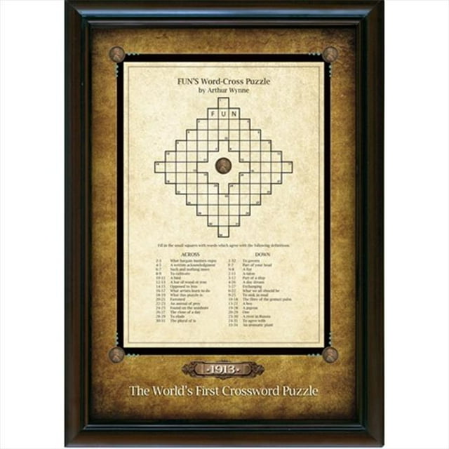 American Coin Treasures 11552 Worlds First Crossword Puzzle