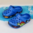 thumbnail image 2 of FINALGANG Girls Boys Slippers Cartoon Animal Closed Toe Non- Soft Sole Beach Clogs On Water Shoes Child Comfort Birthday Wedding Weekend Slipper,Blue,22, 2 of 4