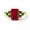 Rose Plated, variant on Baguette Cut Ruby & Princess Cut Emerald Engagement Ring, July Birthstone Ring, Seven Stone Ring, Anniversary Gift Stackable Ring, Handmade Jewelry