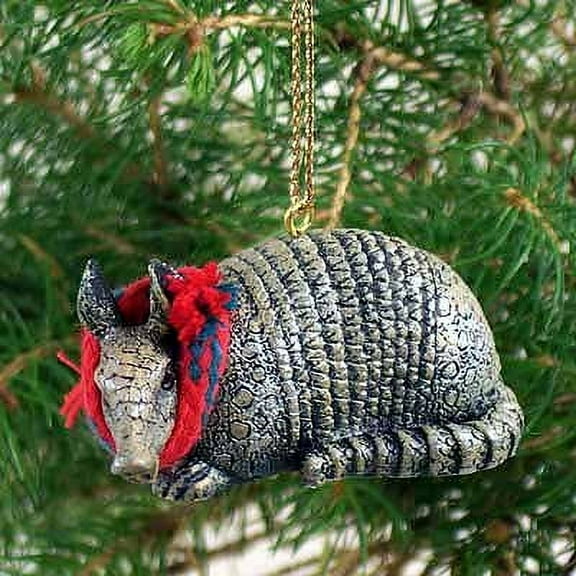Armadillo Tiny Miniature One Christmas Ornament - DELIGHTFUL!