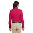 thumbnail image 3 of Harriton Foundation 100% Cotton Long-Sleeve Twill Shirt with Teflon (M581W) Red, 3XL, 3 of 3