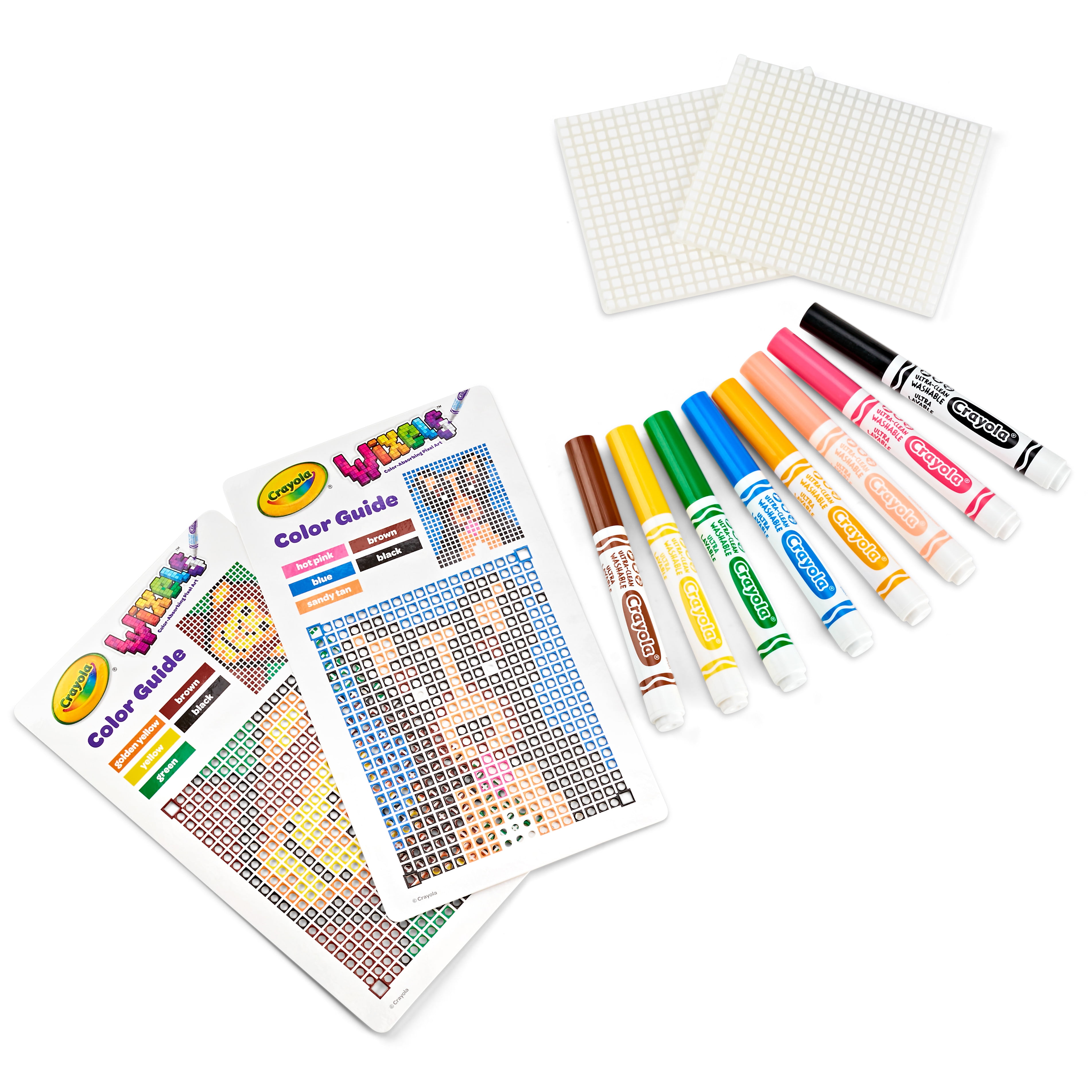 Crayola Wixels Animals Activity Kit, Pixel Art Coloring Set, Gift for Boys  & Girls